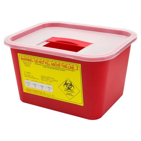 OASIS Sharps Container, 1 Gallon, 5 Per Case SHARP-1GX5